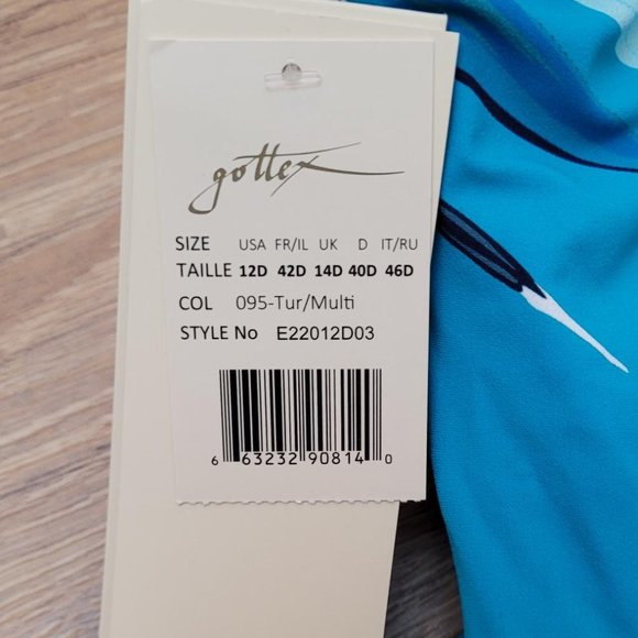 106. Profile by Gottex Underwire one piece Swimsuit. Size 12D. NWT - Picture 4 of 4